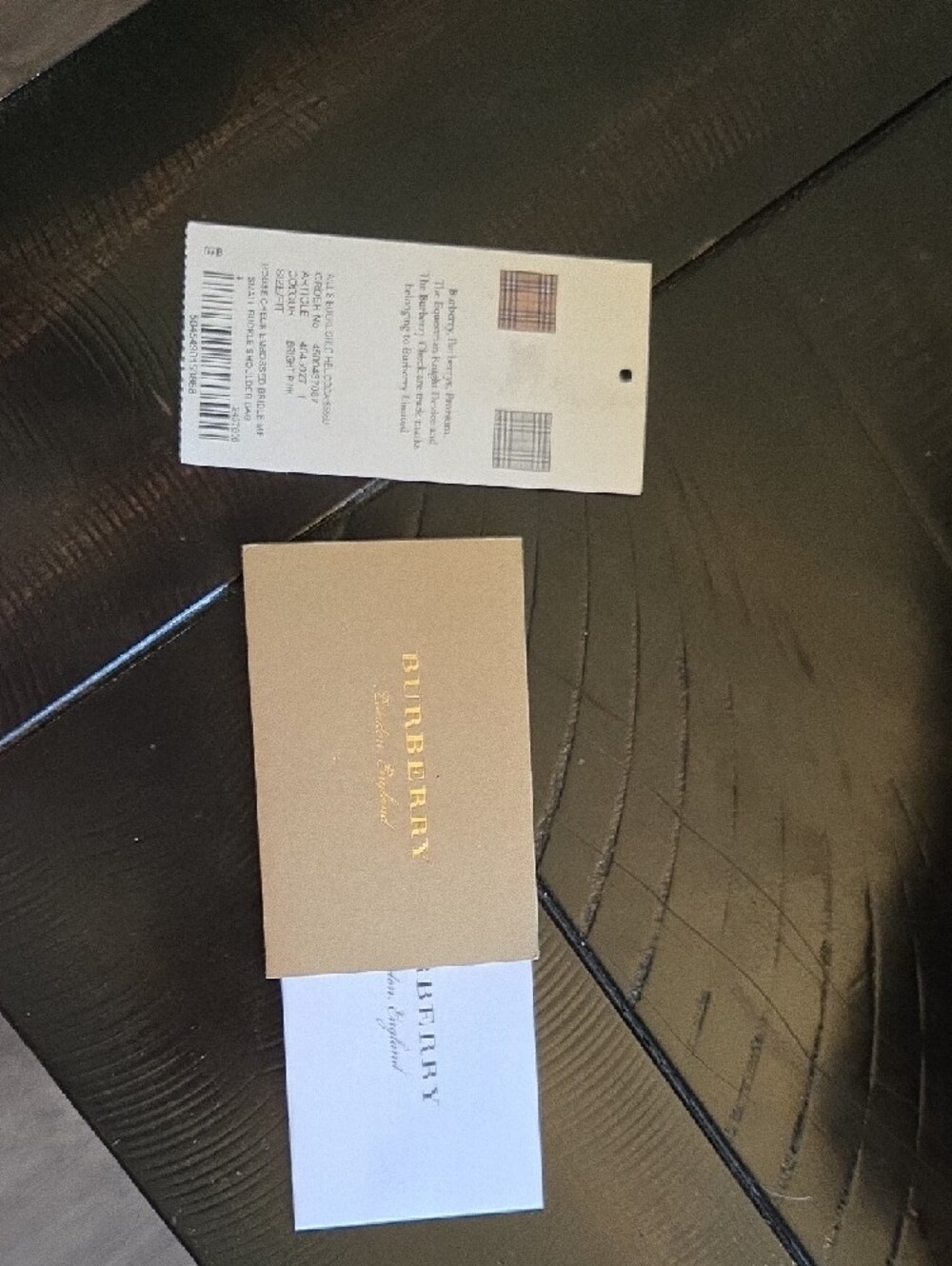 Burberry Burgundy Leather Satchel with Gold Buckle and Check Strap - Picture 3 of 5